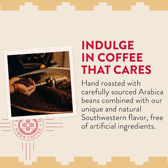 New Mexico Piñon Coffee Naturally Flavored Coffee (Traditional Piñon Ground Decaf, 2 pound)