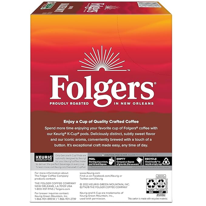 Folgers Hazelnut Cream Keurig K-Cup Portion Pack, 24 Count