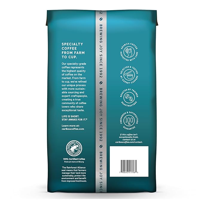 Caribou Coffee Medium Roast Ground Coffee | Caribou Blend | 20 Ounce Bag | Pack of 2