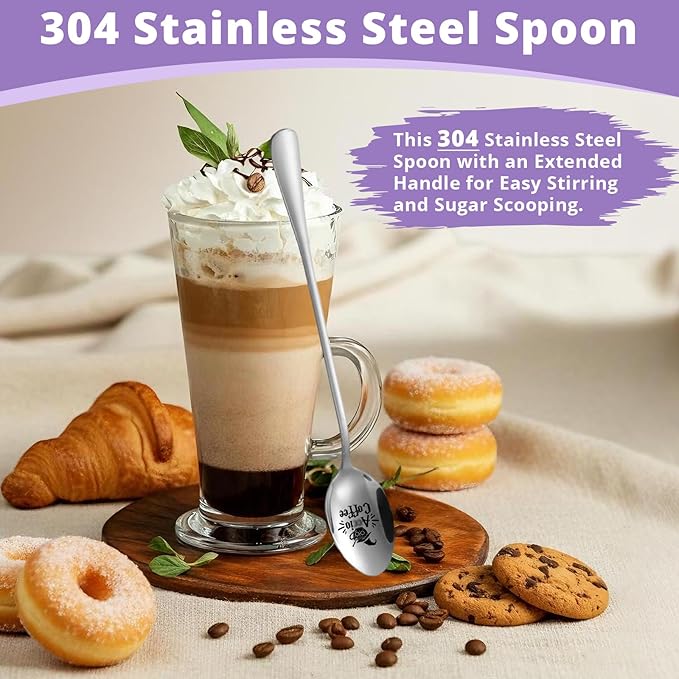 Accio Coffee Spoon, Stainless Steel Coffee Spoon for Coffee Lovers Book Lovers Bookworm Friends Birthday, Valentine, Christmas Thanksgiving Graduation Gifts