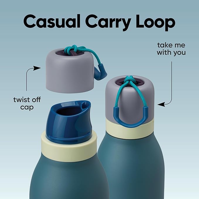 Owala FreeSip Twist Insulated Stainless Steel Water Bottle with Straw for Sports and Travel, BPA-Free, 24-oz, Teen Spirit