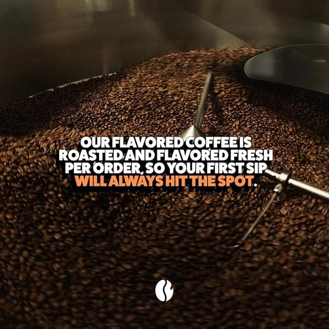 Fresh Roasted Coffee, Amaretto Flavored Coffee,5 lb, Medium Roast, Kosher, Ground