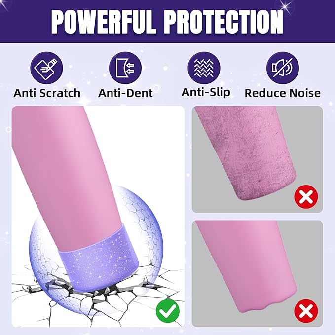 2PCS Silicone Boot Compatible with Owala 30oz & 40oz FreeSip Sway Bottles & Tumblers, Protective Anti-Slip Bottom Cover Sleeve for Freesip Sway Tumbler