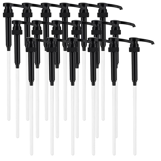 24 Pack Coffee Syrup Pumps,Black Skinny Syrup Pump for 750ml 25.4oz Bottle, Pump Dispenser for Kitchen Dinning Coffee Bar Drinking Mixes