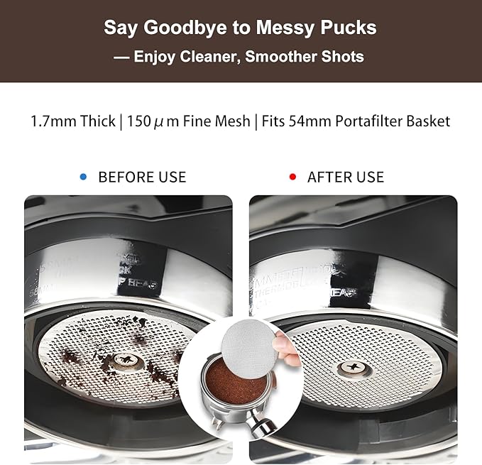 51mm Espresso Accessories Kit Fits Delonghi 51mm Espresso Machines and Portafilters, Espresso Tamper Kit with Dual Head Tamper & Distributor, WDT Tool, Dosing Funnel, Puck Screen, Filter Papers
