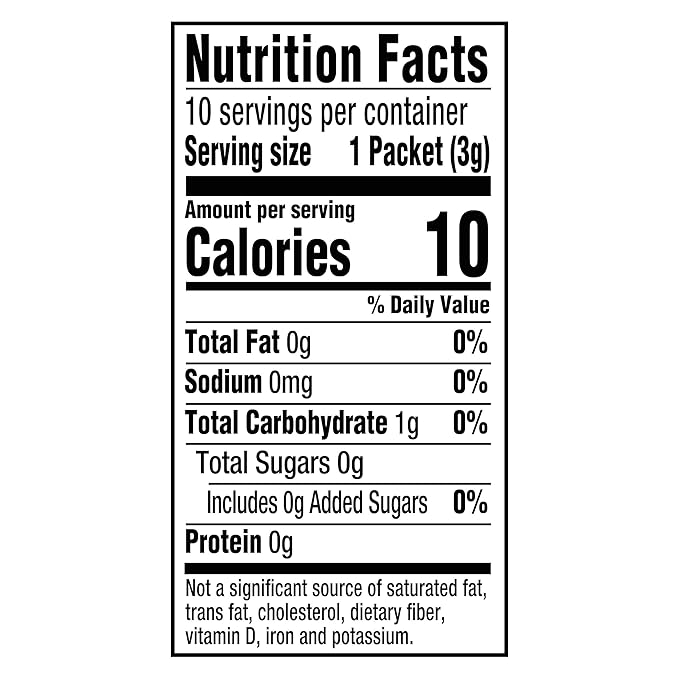 Crystal Light Drink Mix with Caffeine, 10 Packets, for Convenient On-the-Go Flavorful Hydration, Citrus Natural Flavor, Zero Sugar, 0.9 oz