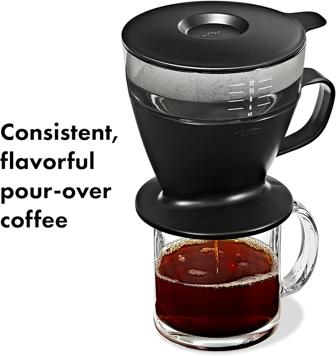 OXO Brew Pour Over Coffee Maker with Water Tank — Matte Black