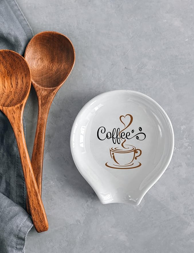 Funny Coffee Spoon Rest, Spoon Rest for Stove Top, Farmhouse Home Coffee Spoon Rest Coffee Bar Decor Kitchen Accessories, Gifts for Coffee Lovers Women Friends