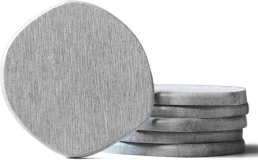 Diatomaceous Earth Coasters Set of 6 for Drinks, Moisture Water Absorbent Stone Coasters for Table Desk at Work, Water Absorbing Instant Drying Diatomite, Modern Light Grey