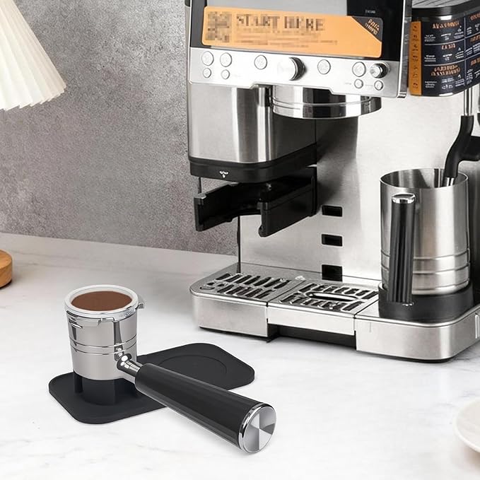 RAWILL Tamping Mat for Ninja Espresso Machine ES601/ES701,Silicone Black Tamping Holder,Non-Slip Espresso accessories for Luxe Cafe Machine,Waterproof, Heat Resistant