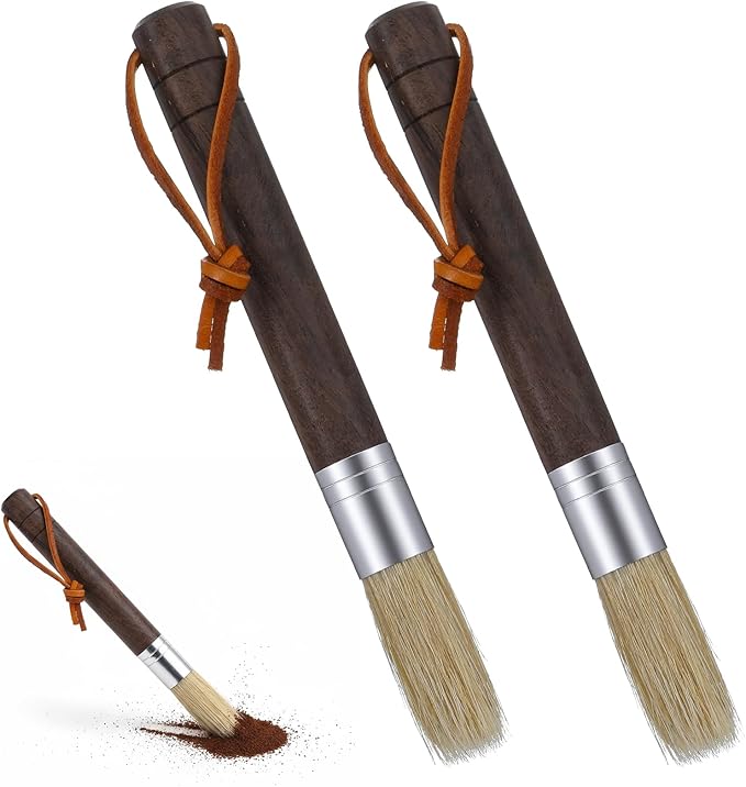 Guduling 2pcs Coffee Cleaning Brush, Espresso Machine Brush, Espresso Machine Cleaning brush for Group Heads, Shower Screen, Portafilter, Scoop, Tamper