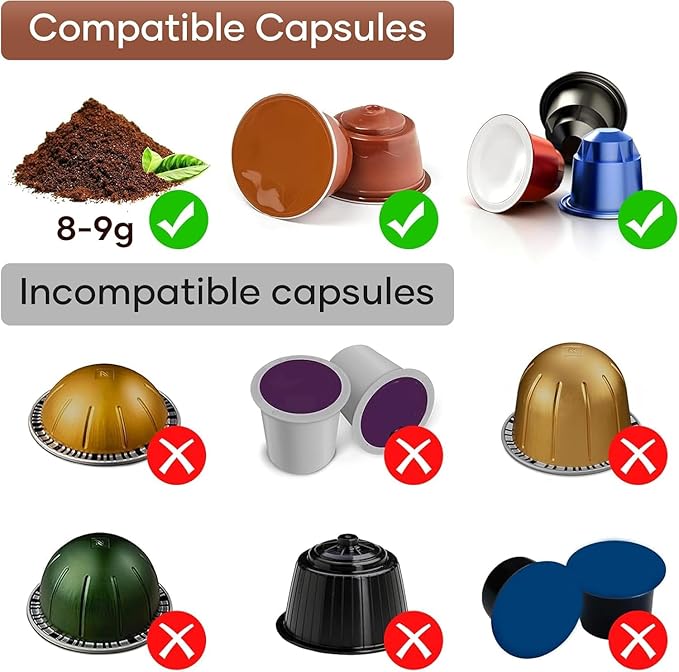 Portable Coffee Maker Espresso Machine Small Electric Battery Operated Coffee Cup Mini Espresso Machines Self-Heating Car Travel Espresso Pod Maker, 3-IN-1 Ground Coffee & NS Capsule Hiking Camping