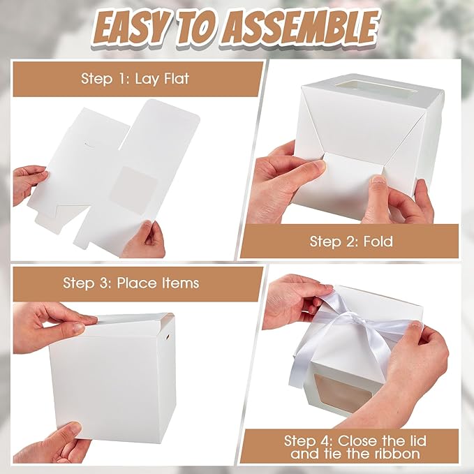 Yeaqee 100 Pcs Sublimation Mug Boxes for Gift Coffee Mug Boxes Bulk Transparent Gift for 11oz 12oz 15oz Blanks Cups Baby Shower Wedding Party Favor