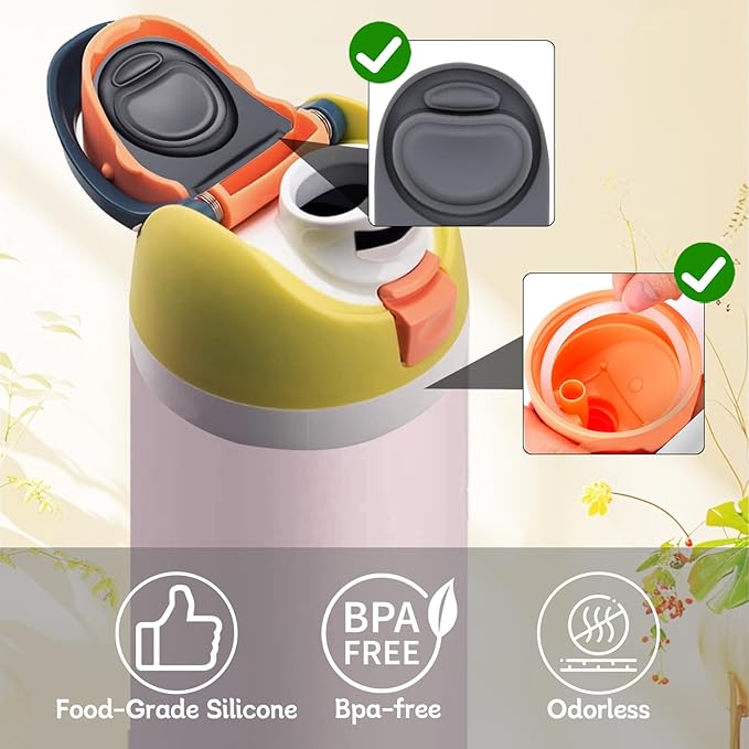 4 Sets Replacement Silicone Stopper and O Ring Gasket Compatible with Owala FreeSip 24oz 32oz,Water Bottle Lid Insert Cap Rubber Seal Parts for Owala 16/19/24/32/40oz Mouthpiece Piece Accessories