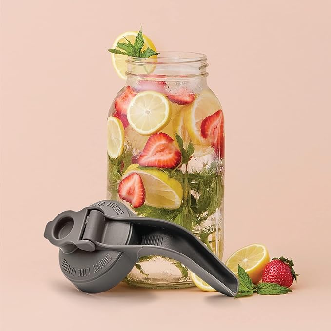 County Line Kitchen Glass Mason Jar Pitcher with Lid - Wide Mouth, 2 Quart (64 oz) - Heavy Duty, Leak Proof - Sun & Iced Tea Pitcher, Cold Brew Coffee, Breast Milk Storage, Water - Sage