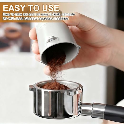 uxcell 51/53 mm Espresso Coffee Dosing Cup, Espresso Machine Accessories Cup for Home Commercial Precision Control Coffee Machine Grinder, Gray