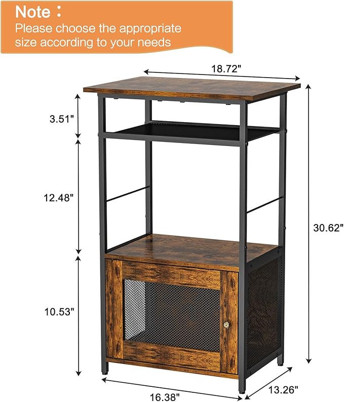 X-cosrack 3 Tier Kitchen Cart with Storage, Microwave Carts with Adjustable Feet, 3-Tier Coffee Cart Station，Kitchen Storage Rack for Entryway, Living Room