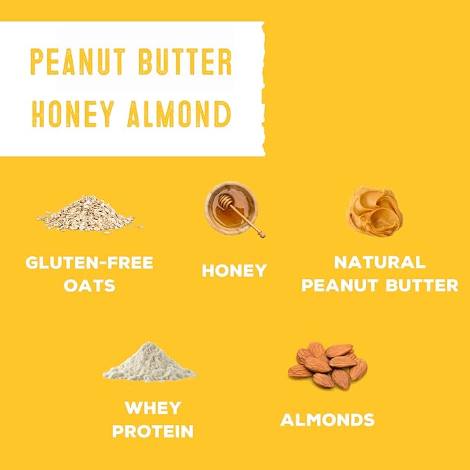 simplyFUEL Whole-Food Protein Balls (Peanut Butter Honey Almond), 8 g High-Protein, Gluten-Free, Healthy Snack for Adults & Kids, 9.6 oz