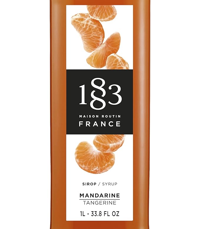 1883 Tangerine for Drinks, Made in France, 1 Liter Glass Bottle