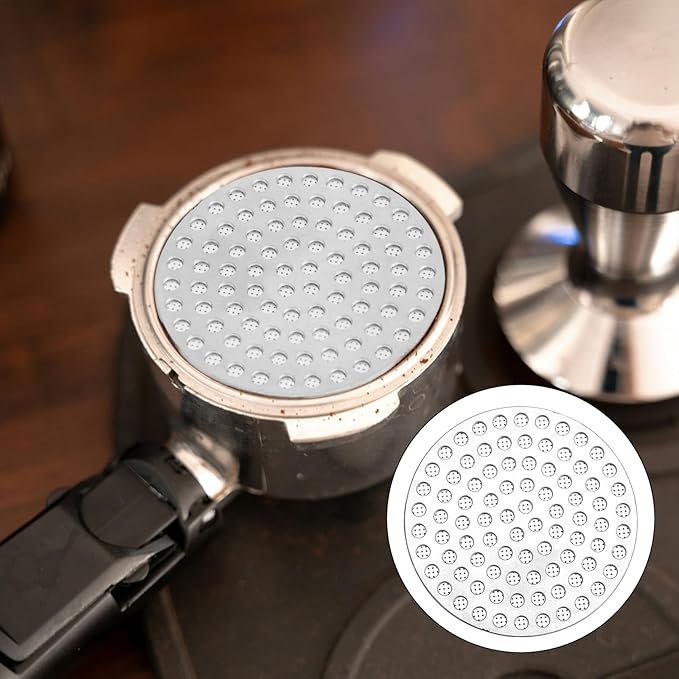 3pcs Dual Layer Espresso Puck Screen, 53mm Stainless Steel Coffee Filter Mesh Plate Reusable Accessories for Espresso Machine Portafilter Filter Basket Tools