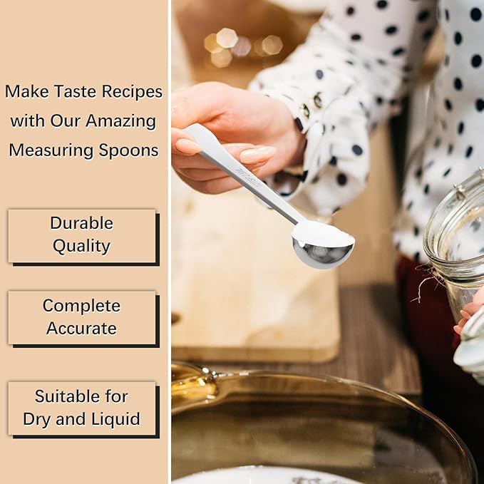 BERYLER 1PCS 1/2 Teaspoon(1/2tsp, 1/6tbsp, 2.5 ml) Single Measuring Spoon, Extra-long Handle Individual Measure Scoop, Stainless Steel Spoons Only