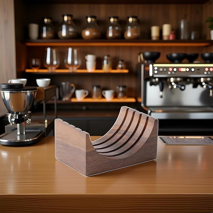 Espresso-Puck Screen Walnut-Stand Coffee Reusable Filter For Espresso-Portafilter Holder Wooden-Stand For 51/53/58mm Coffee Filter Screen Holder Coffee Machine Accessories
