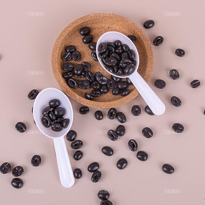 AUEAR, 5 Pack White Tablespoon Coffee Scoop Plastic Measuring for Fruit Powder Seed Spices