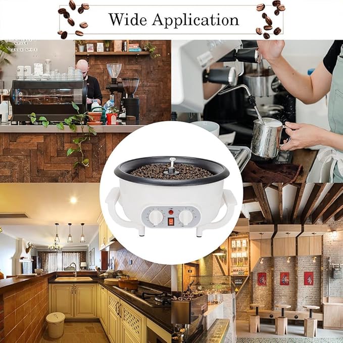 Coffee Roaster Machine for Home Use - 1200W 750g Upgrade Electric Roaster with Thermometer, Timer & Temperature Adjustment - Non-Stick Pot for Grain Drying(Color:220V)