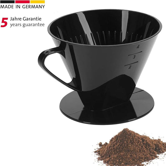 Westmark Pour Over Coffee Dripper, Coffee Filter Cone Size 4, Reusable Plastic for Manual Brewing, Up to 4 Cups, Model 24442261