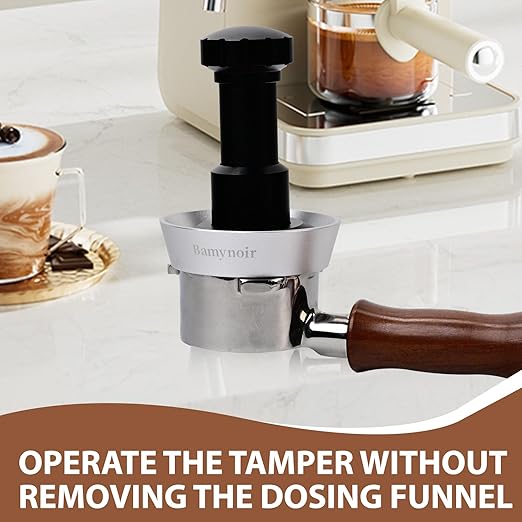 Bamynoir Magnetic 54mm dosing Funnel Compatible with protafilter,Espresso Coffee Dosing Ring - 20mm Anodized with 8 Neodymium (Silver, 54mm)