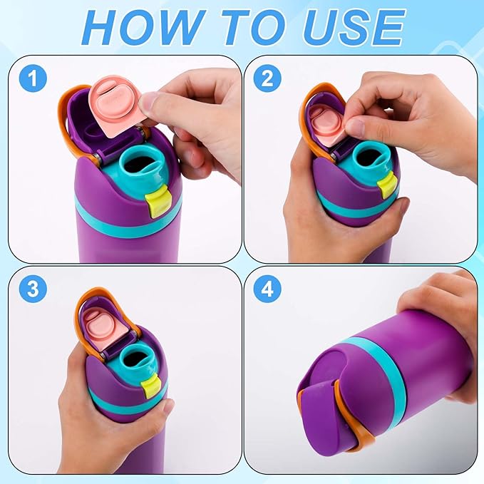 BOXOB Replacement Parts Kit for Owala FreeSip Water Bottle 24oz 32oz, Including 2 Replacement Stopper 2 Sealing Ring 6 Straw 1 Screwdriver & 1 Straw Brush