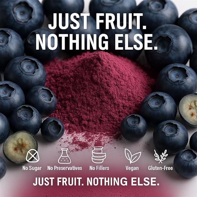 Confect Blueberry Powder | Pure & Natural Fruit Powder for Smoothies, Baking, Beverages, Juices, Tea & DIY Recipes | Vegan, Gluten-Free, No Added Sugar – 10 OZ