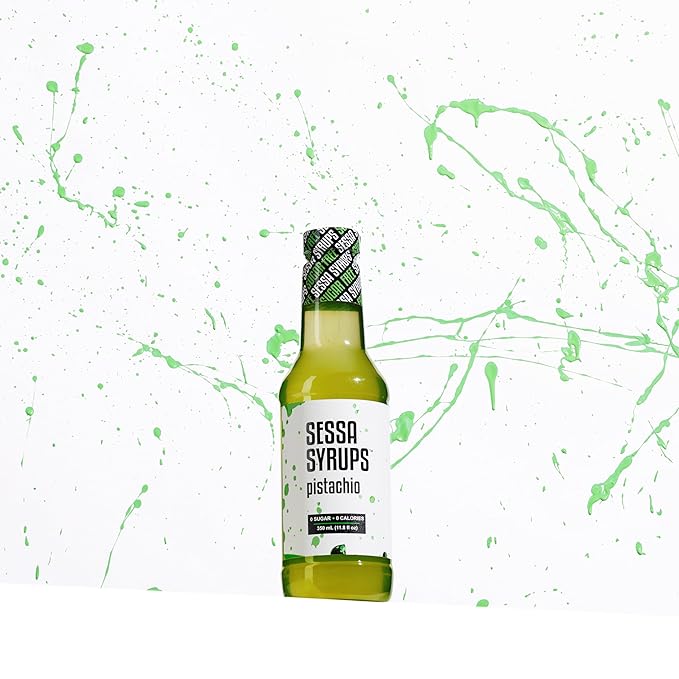 Sessa Syrups Sugar Free Sampler Pack: Simple Syrup, Hazelnut, Lavender, Vanilla, Pistachio, Salted Caramel (11.8 Fl Oz, 6 Pack)