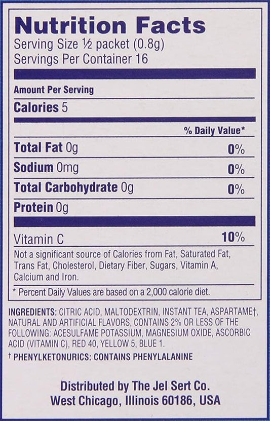 Wyler's Light Singles To Go Powder, Water Drink Mix, Raspberry, 8 per Box, 96 total Packets (Pack of 12)