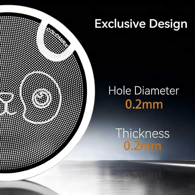 51mm Espresso Puck Screen, 0.2mm Ultra Thin Espresso Puck, Metal Reusable Coffee Filter for 51mm Espresso Portafilter Basket with Titanium PVD Coating - 316 Stainless Steel(Panda)