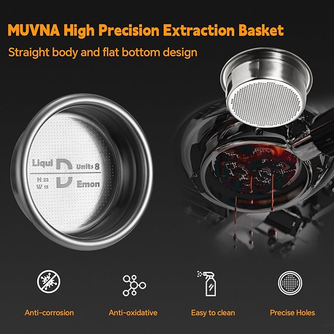 58MM Espresso Portafilter Basket, 15g Coffee Paper Filters, High Precision Extraction Portafilter Basket Filter, Fits for Most 58MM Coffee Machines