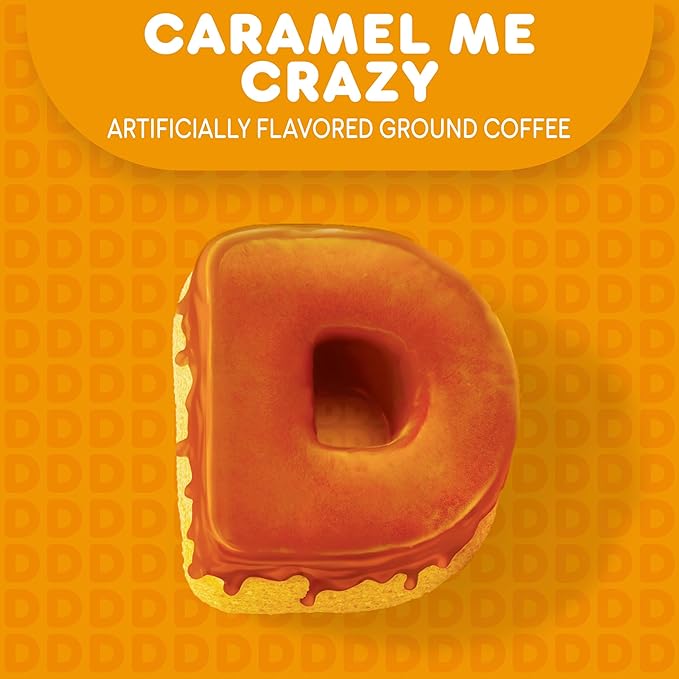 Dunkin' Caramel Me Crazy Flavored Ground Coffee, 11 Ounces