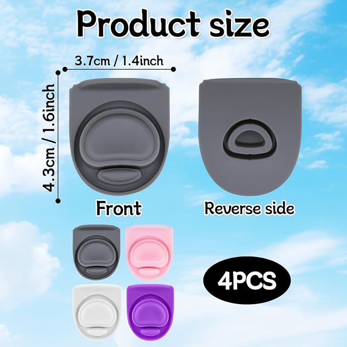 4 Pcs Replacement Stopper Compatible with Owala FreeSip 16oz 32oz,Water Bottle Top Gasket Lid for Owala 16/19/24/32/40oz Seal Mouth Cap Silicone Stopper Parts Insert Accessories(4 Colors 2)