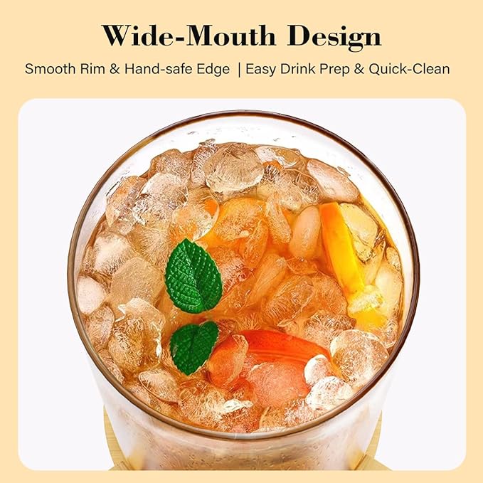VOVUVK 1.2 Gallon Glass Drink Dispenser For Parties, beverage dispenser with Bamboo wood stand And Stainless Steel Spigot, Juice or lemonade dispenser Laundry Detergent Dispenser (2 PACK)