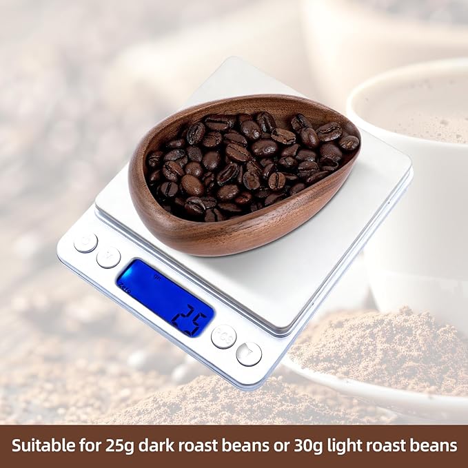 Coffee Bean Dosing Cup and Spray Bottle Set, Walnut Wood Espresso Dosing Cup with Static Spray | Holds 25g-30g Beans, Deep Design Barista Tools for Espresso Machine & Coffee Bar Station