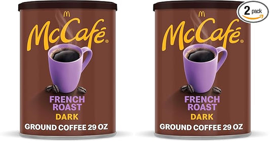 McCafe French Roast, Dark Roast Ground Coffee, 29 oz Canister (Pack of 2)