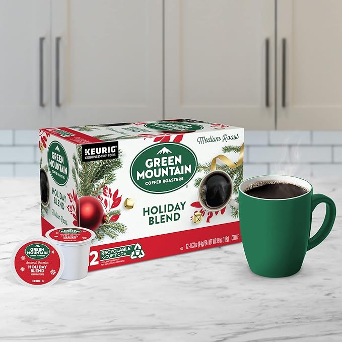 Green Mountain Coffee Roasters K-Cups, Holiday Blend, 12 Count