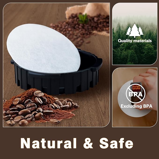 1000 Pcs Round Disposable Coffee Filters Paper Compatible with Aeropress Coffee Makers
