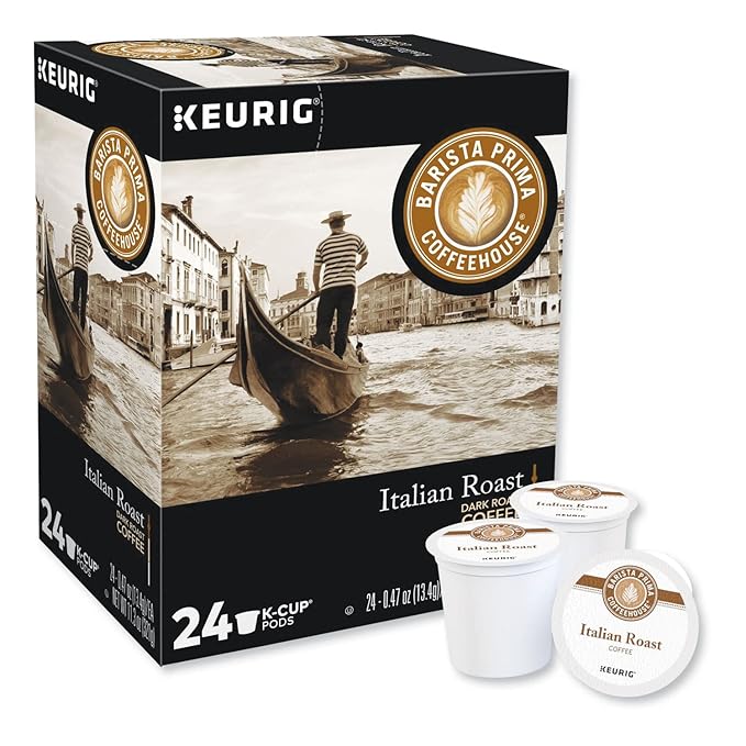 Barista Prima Coffeehouse® Single-Serve Coffee K-Cup® Pods, Italian Roast, Carton Of 24