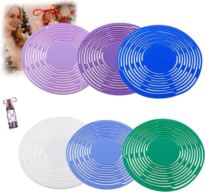 Multifunctional Mesh Coaster,Multifunctional Mesh Cup Coaster,Multi-Use Silicone Storage Bag&Organizer,Wine Holder Handheld Bottle Mesh Coaster Silicone Mat Mesh Design (6-2)