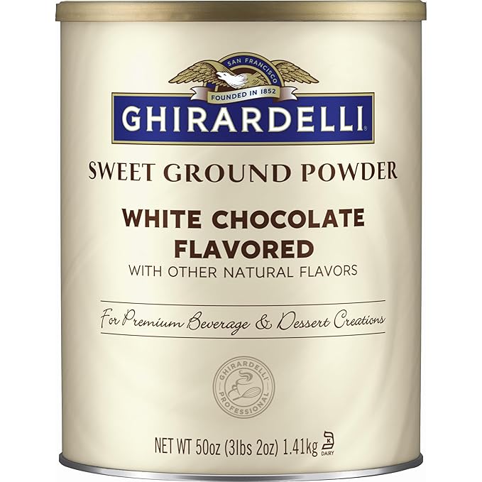 Ghirardelli Sweet Ground White Chocolate Flavor Powder, 50 oz