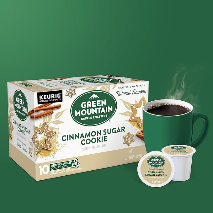 Green Mountain Coffee Roasters Cinnamon Sugar Cookie Coffee, Keurig Single Serve K-Cup Pods, 60 Count