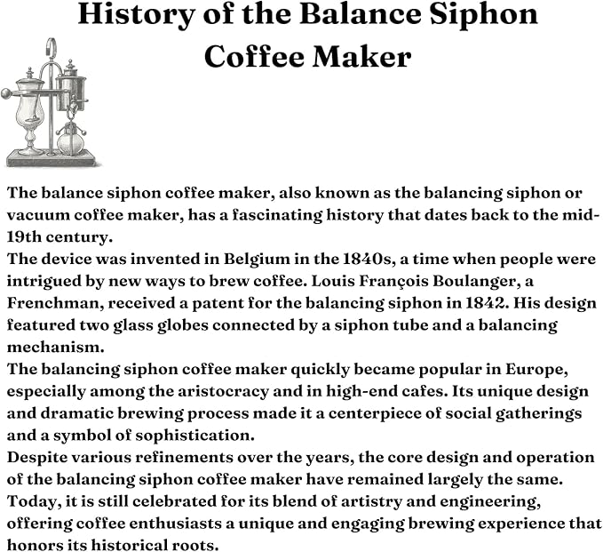Nispira Belgium Royal Family Balance Syphon Unique Gravity Vintage Coffee Maker Vacuum Brewing System Gold 500 ml