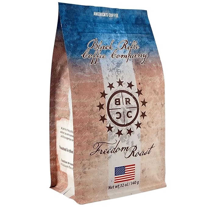 Black Rifle Coffee Company Whole Coffee Beans Freedom Roast 12 Ounce Bag