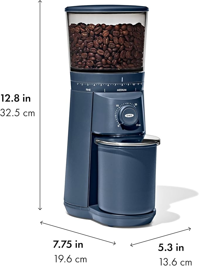 OXO Brew Conical Burr Coffee Grinder — Storm Blue